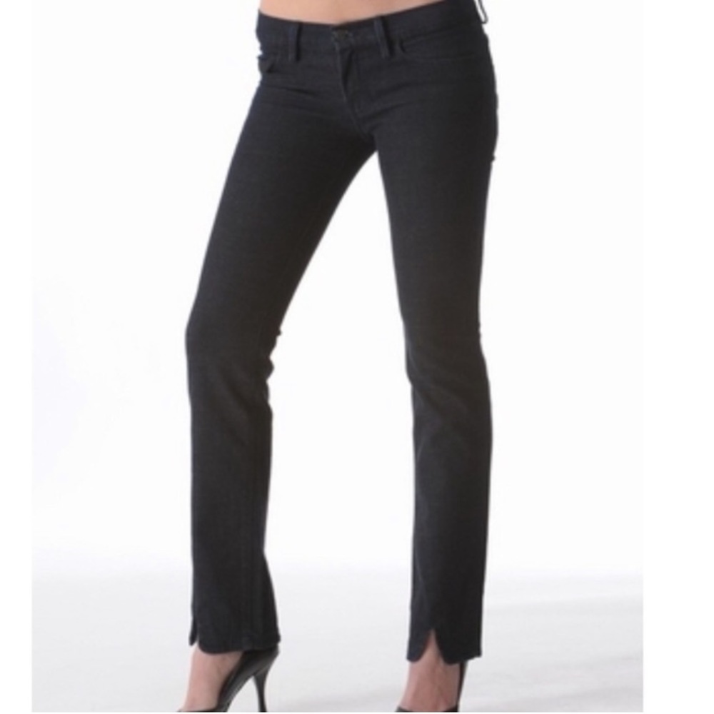 J Brand Navy Ankle Cleavage Straight Leg Jeans 27